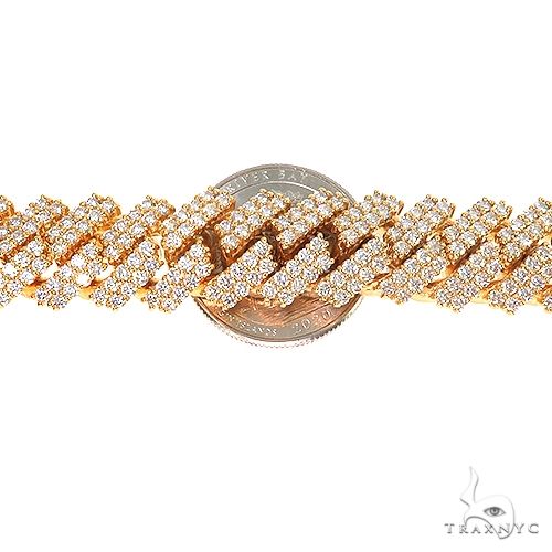 2  Row Prong Set Diamond Cuban Chain 66885 - Image 6