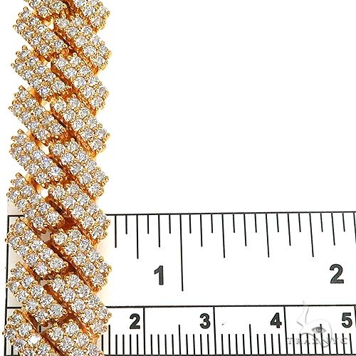 2  Row Prong Set Diamond Cuban Chain 66885 - Image 7