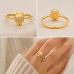 18k Diamond Skull Ring  71563