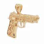 14K Floral Pistol Pendant 71176