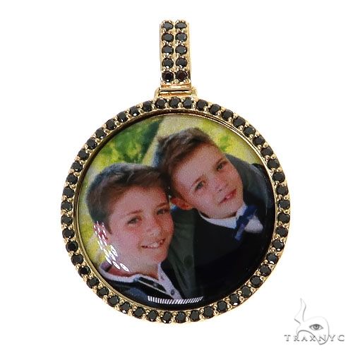 2 Row Black Diamond Photo Pendant 68600 - Image 1