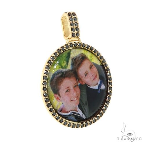 2 Row Black Diamond Photo Pendant 68600 - Image 2