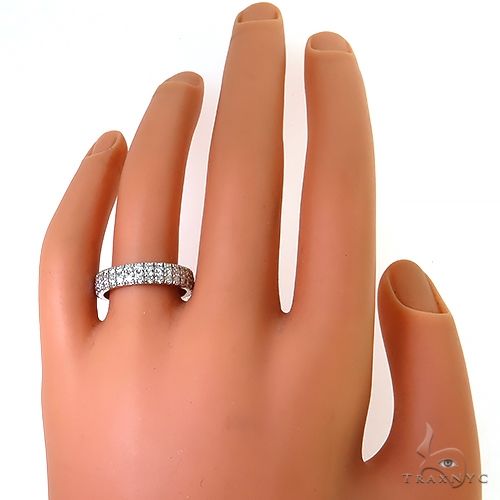 18K Gold 2 Row Diamond Eternity Wedding Band (Lab), photo 4 of 4