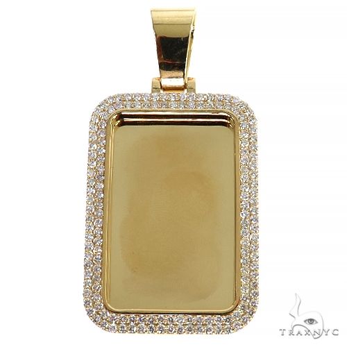 2 Row Diamond Frame Photo Pendant 68045 - Image 1
