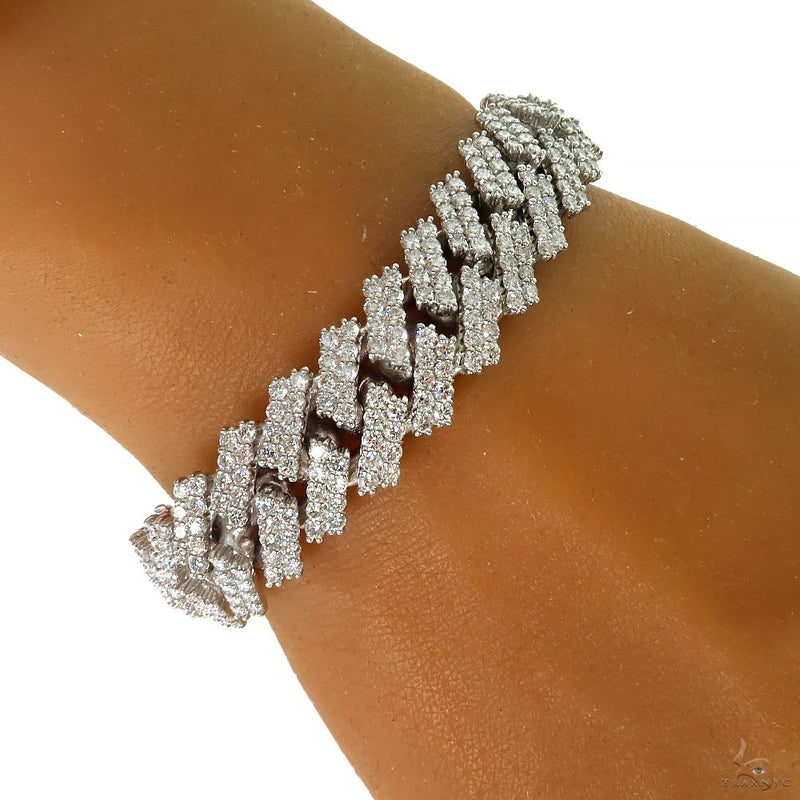14K Gold 2 Row Lab-Grown Diamond Miami Cuban Bracelet, photo 7 of 7