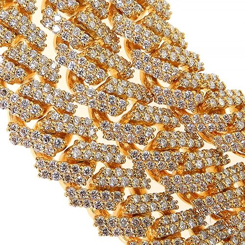 2 Row Diamond Miami Cuban Chain (Lab) 69105 - Image 4