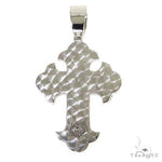 2 Row Emerald Cut Diamond Cross Pendant 68616 - Image 4