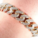 2 Row Pave Diamond Miami Cuban Link Bracelet 64181 - Image 7