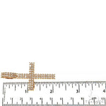 2 Row Princess Cut Diamond Cross Pendant 68531 - Image 6