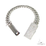 2 Row Prong Set Diamond Cuban Bracelet 66914 - Image 4