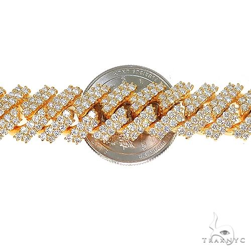 2 Row Prong Set Diamond Cuban Bracelet 66927 - Image 6