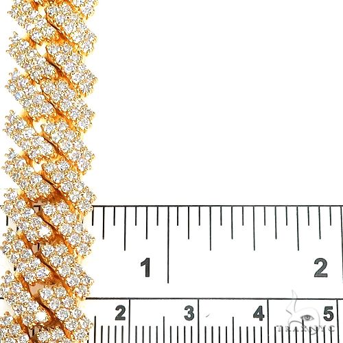 2 Row Prong Set Diamond Cuban Bracelet 66927 - Image 7