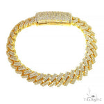 2 Row Prong Set Diamond Cuban Bracelet 66929 - Image 1