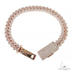 2 Row Prong Set Diamond Cuban Bracelet 66930 - Image 3