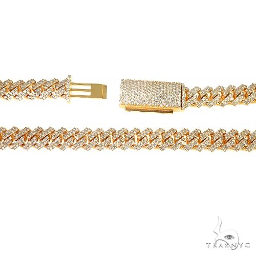 2 Row Prong Set Diamond Cuban Chain 66925 - Image 3