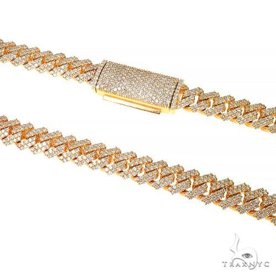 2 Row Prong Set Diamond Cuban Chain 66931 - Image 1