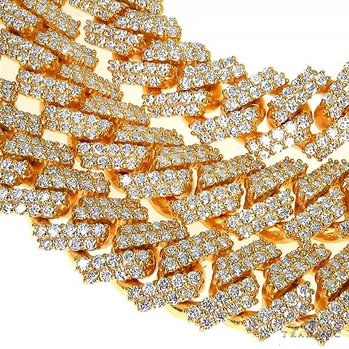 2 Row Prong Set Diamond Cuban Chain 66931 - Image 5