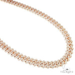2 Row Prong Set Diamond Cuban Chain 66884 - Image 2