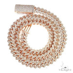 2 Row Prong Set Diamond Cuban Chain 66884 - Image 3