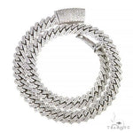 2 Row Prong Set Diamond Cuban Chain 66949 - Image 3