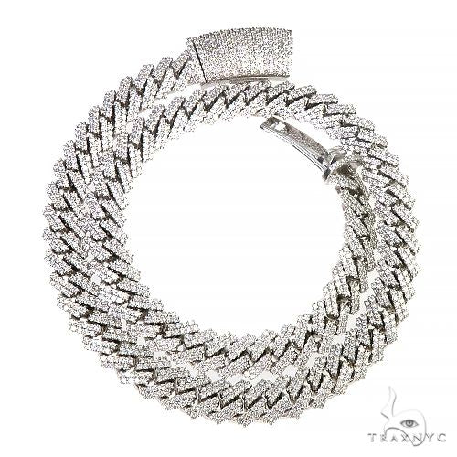 2 Row Prong Set Diamond Cuban Chain 66949 - Image 3