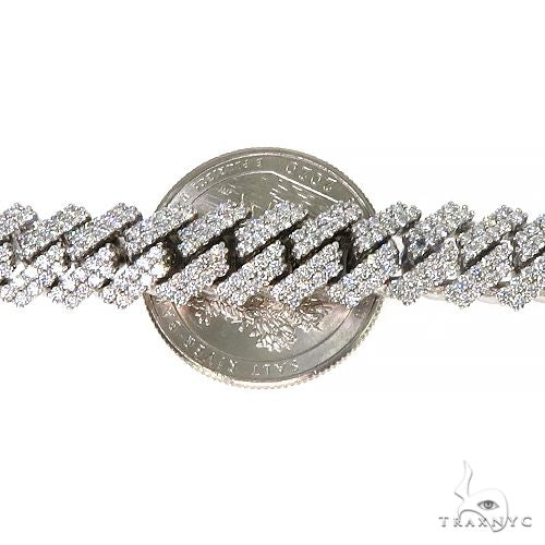 2 Row Prong Set Diamond Cuban Chain 66949 - Image 6