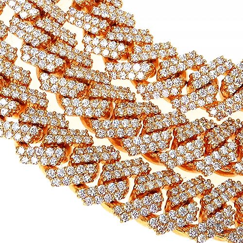 2 Row Prong Set Diamond Cuban Chain 66974 - Image 4