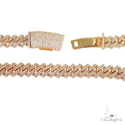 2 Row Prong Set Diamond Cuban Chain 66974 - Image 5