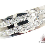 2 Row White Gold Round Cut Prong Diamond Wedding Ring 25181 - Image 1