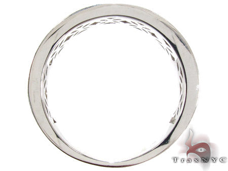 2 Row 14K White Gold Round Cut Prong Diamond Wedding Ring, photo 5 of 7