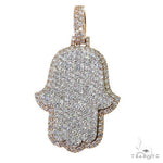 2 Tone Hamsa Diamond Pendant 68636 - Image 1