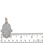 2 Tone Hamsa Diamond Pendant 68636 - Image 5