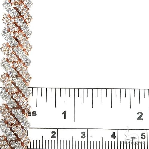 2 Tone Prong Set Diamond Cuban Bracelet 66926 - Image 7