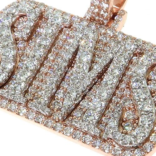 2 Tone SIMS Diamond Pendant 68634 - Image 3