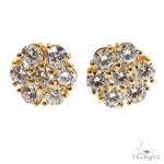 20 PT Diamond Flower Earrings (Lab) 68210 - Image 1