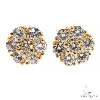 20 PT Diamond Flower Earrings (Lab) 68210 - Image 1
