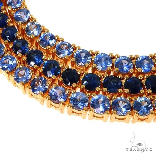 20 Pointer Blue Graduated Sapphire Tennis Chain 67479 - Image 4