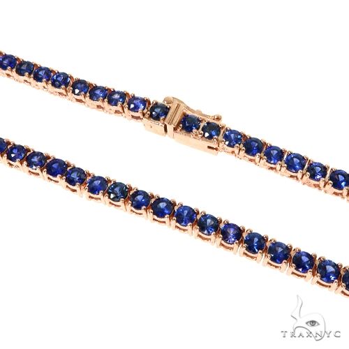 20 Pointer Blue Sapphire Tennis Chain 67610 - Image 4