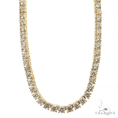 テニスチェーン 30 Pointer Diamond Tennis Chain 18 Inches (Lab) 71013 | TraxNYC