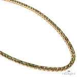 20 Pointer Green Sapphire Tennis Chain 67608 - Image 2