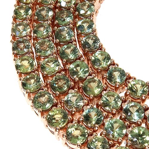 20 Pointer Green Sapphire Tennis Chain 67608 - Image 3