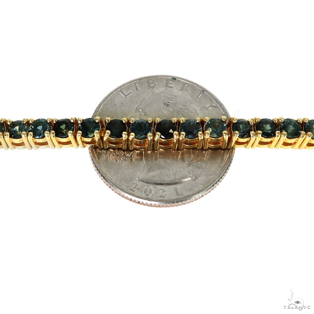 20 Pointer Green Sapphire Tennis Bracelet 70008 | TraxNYC