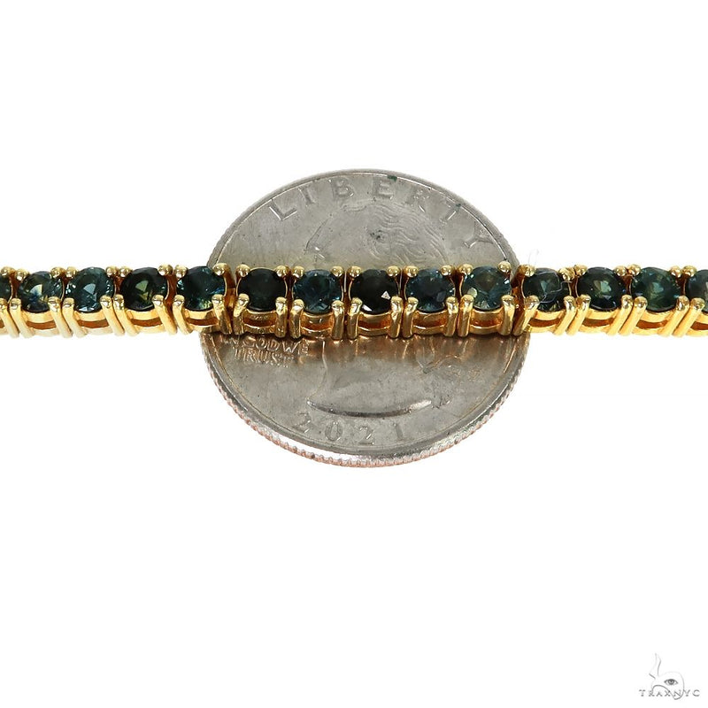 20 Pointer Green Sapphire Tennis Chain 70008 - Image 4
