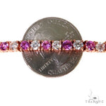 20 Pointer Pink Sapphire Diamond Tennis Bracelet 67814 - Image 5