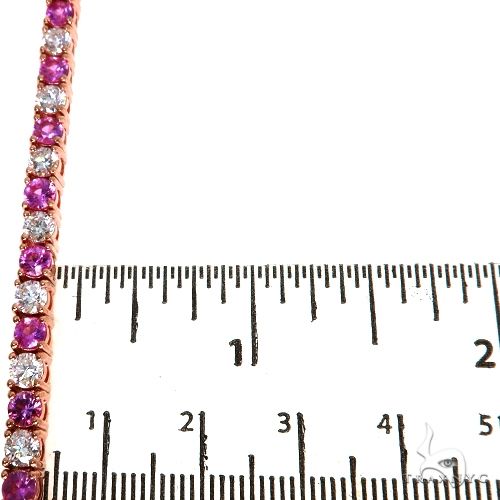 20 Pointer Pink Sapphire Diamond Tennis Bracelet 67814 - Image 6