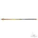 15 Pointer Rainbow Sapphire Tennis Bracelet 67521 - Image 4