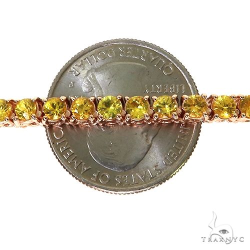 20 Pointer Yellow Sapphire Tennis Chain 67663 - Image 5