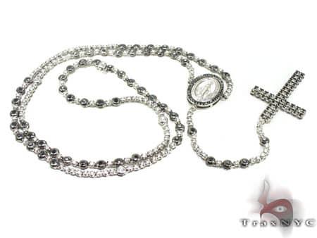 Black and White Diamond Rosary 20123 - Image 1