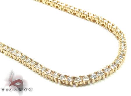 Yellow Gold Diamond Chain 40 Inches 3mm   20178 - Image 3