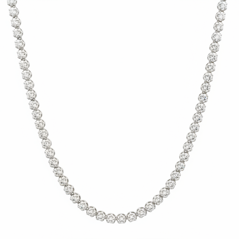 Gold Tennis Necklace 20571